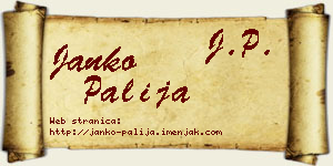 Janko Palija vizit kartica